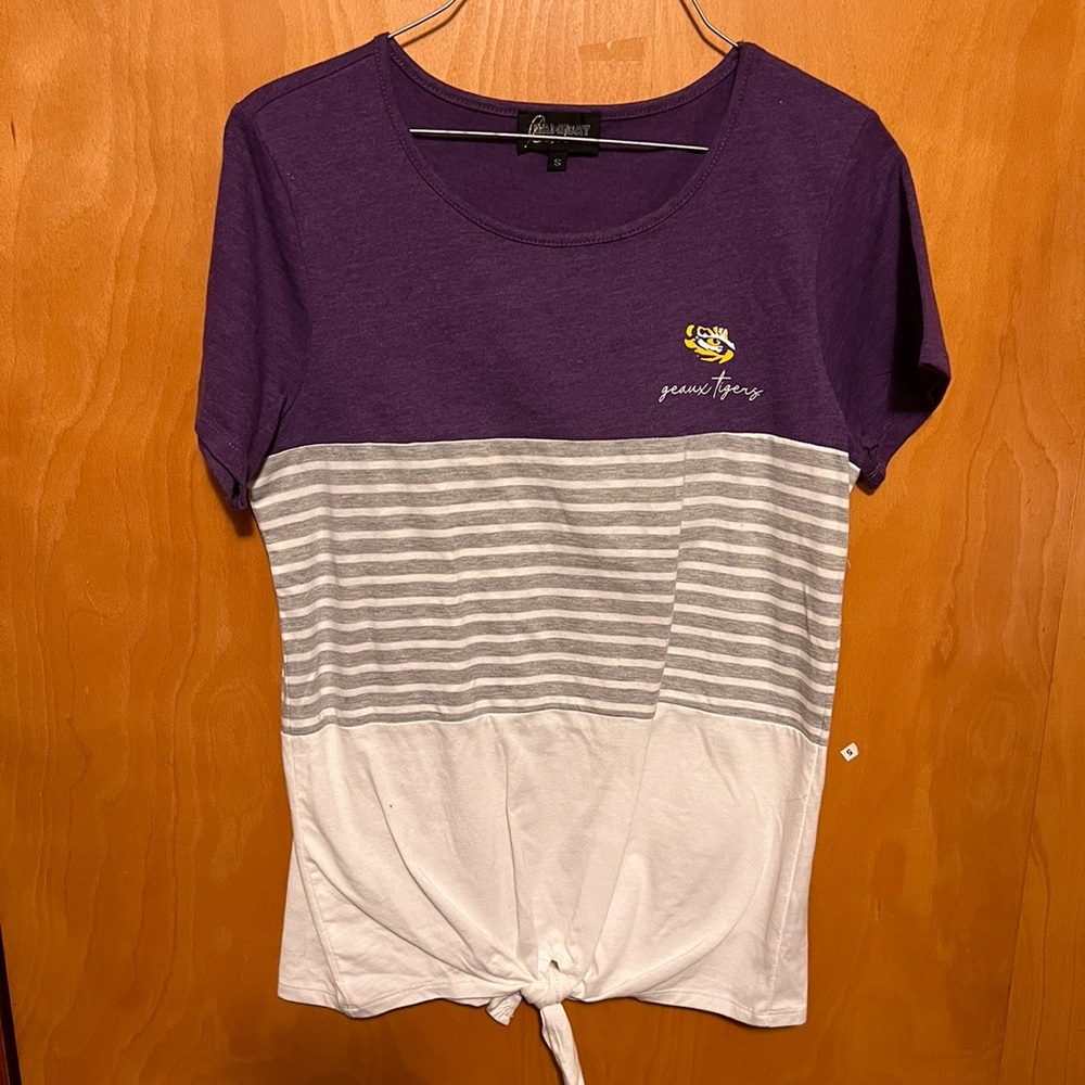 New Gameday couture LSU tie tee S